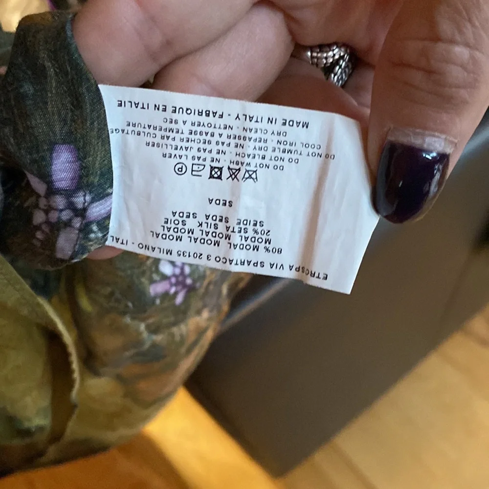 ETRO Green and Purple Silk blouse🌺 - Picture 4 of 6